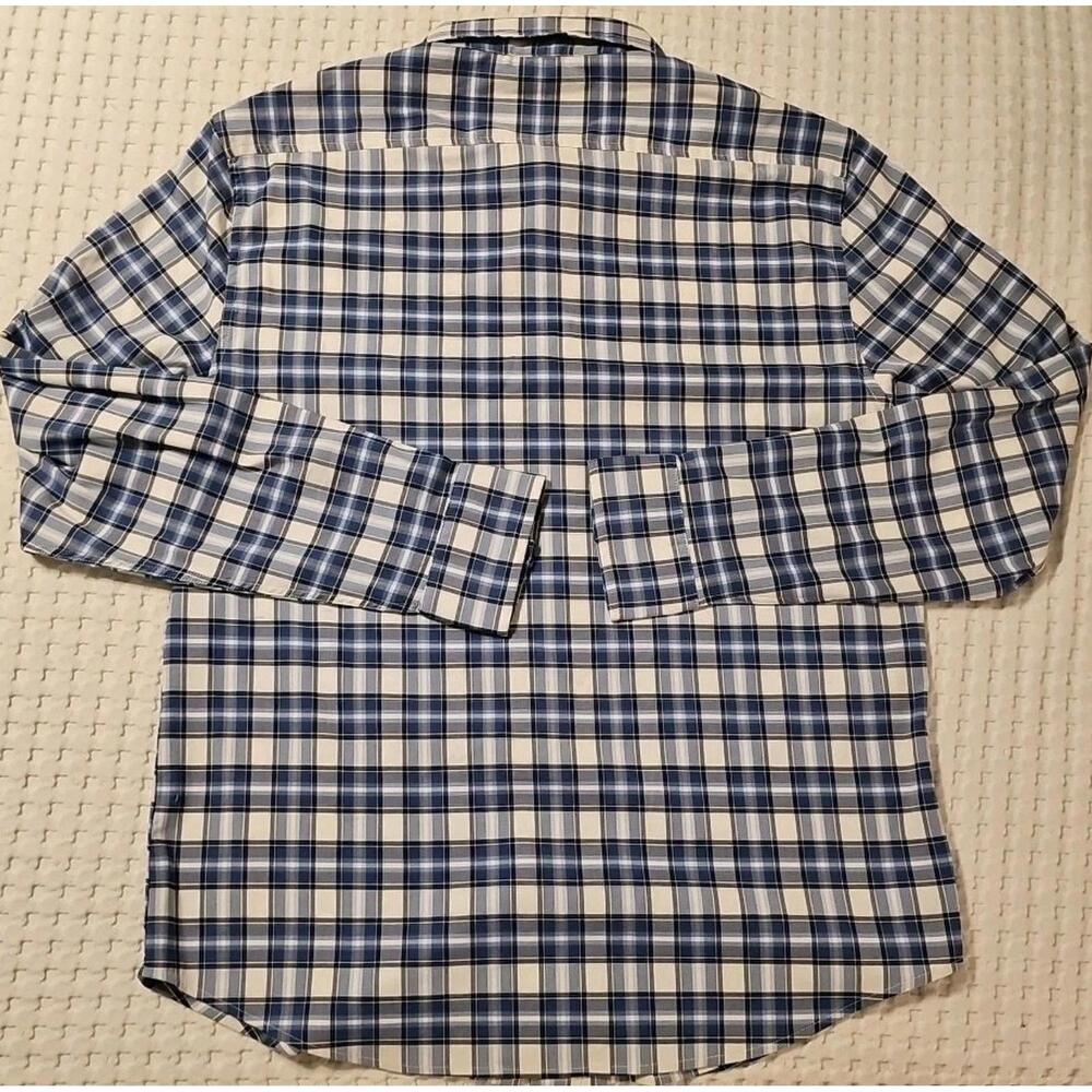 Fair Harbor Ultra Stretch Flannel Plaid Shirt Men’s Medium Blue Check NWOT - Picture 5 of 5